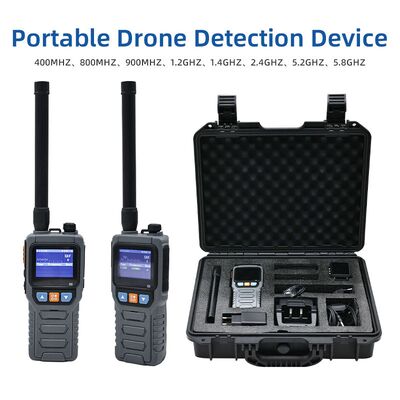 Full Frequency 2km Handheld Dron Detector 70M~6.2Ghz Alarm Team Collaboration Watch Anti UAV FPV Drone Detect Silent Detection