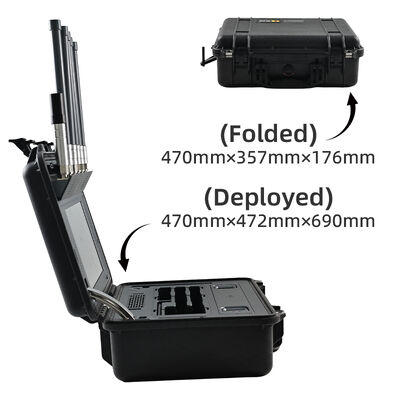 주문 법 집행 및 국토 안보를 위한 DJI 및 AUTEL 드론 라이브러리 및 원격 ID를 지원하는 다중 대역 스푸핑 신속 배치형 대드론 장치 온라인 제조