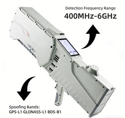 주문 통합 드론 탐지 방향 탐지 및 방해 시스템 400MHz-6GHz 3km UAV 추적 ≤10° 정확성 GPS 내비게이션 스푸핑 IP65 휴대용 카운터 드론 장비 온라인 제조