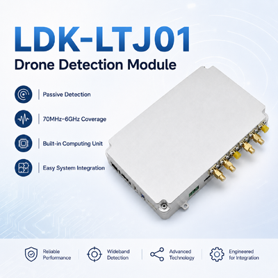 주문 컴팩트 520g 드론 탐지 모듈: 70MHz-6GHz 수동 RF 센서 -105dBm 감수성 UAV 식별 및 보안 시스템 온라인 제조