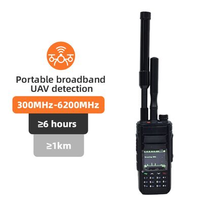 2KM 휴대용 드론 탐지기 300M~6.2Ghz 1.5G 2.4G 5.2G 5.8G 휴대용 UAV FPV Dji 드론 탐지 시스템 탐지기